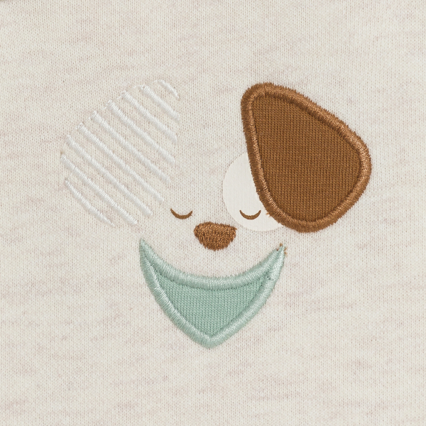 سالوبيت من الصوف الناعم وبودي من الجيرسي برسمة كلاب، للأطفال حديثي الولادة.